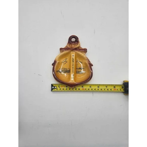Atlanti City NJ Souveni Wall Decor Spoon rest Trinket Dish Sun Glo Made in Japan - Picture 4 of 7
